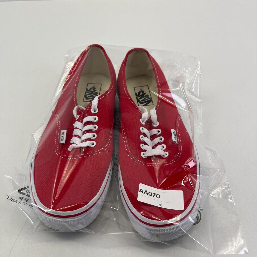 Vans Authentic Lo Skate Trainers Shoes Red Men's size UK 9.5 / EU 44 - Near Mint