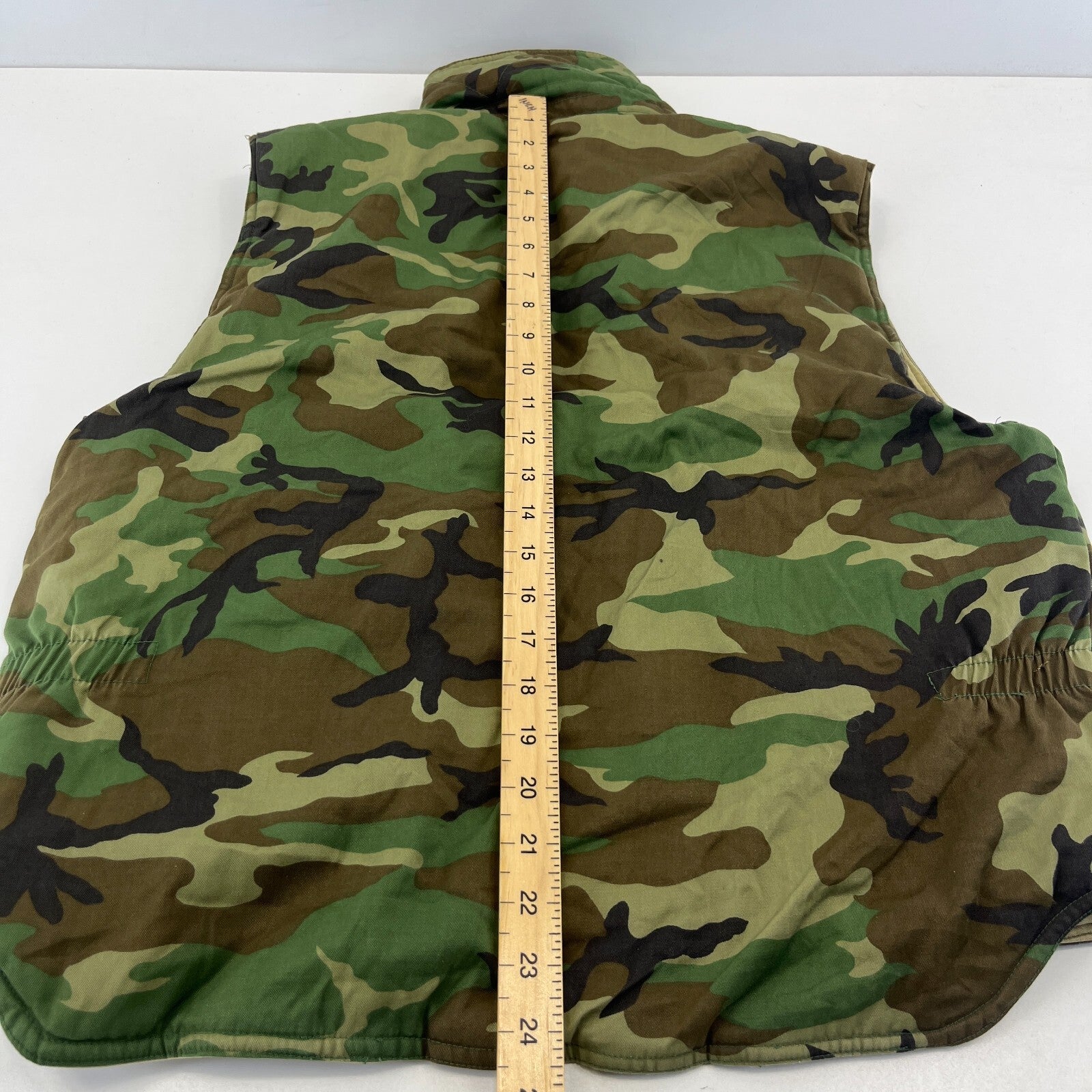 US Military Camo Pattern Body Warmer Vest Gilet Sleeveless Jacket UK size M