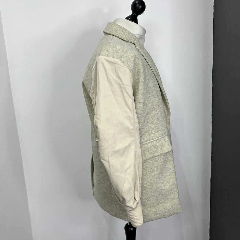 Nasty Gal Oversized Coat Jacket in Cream UK size 10 - Quilt Lined & Super Soft