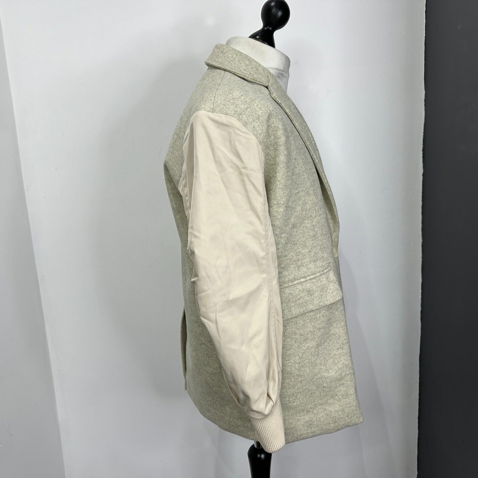Nasty Gal Oversized Coat Jacket in Cream UK size 10 - Quilt Lined & Super Soft
