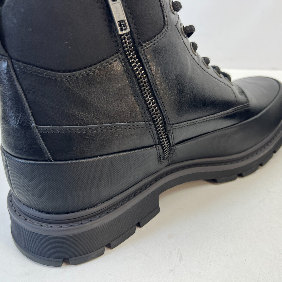 M&S Men's Faux Leather Ankle Boots in Black size UK 10 - EU 44