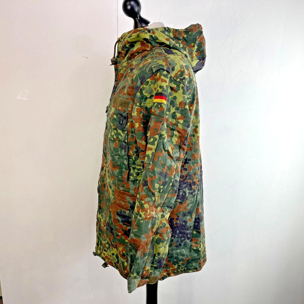 Vtg 1996 German Army Flecktarn Camouflage Parka Jacket Combat Green Gr.2