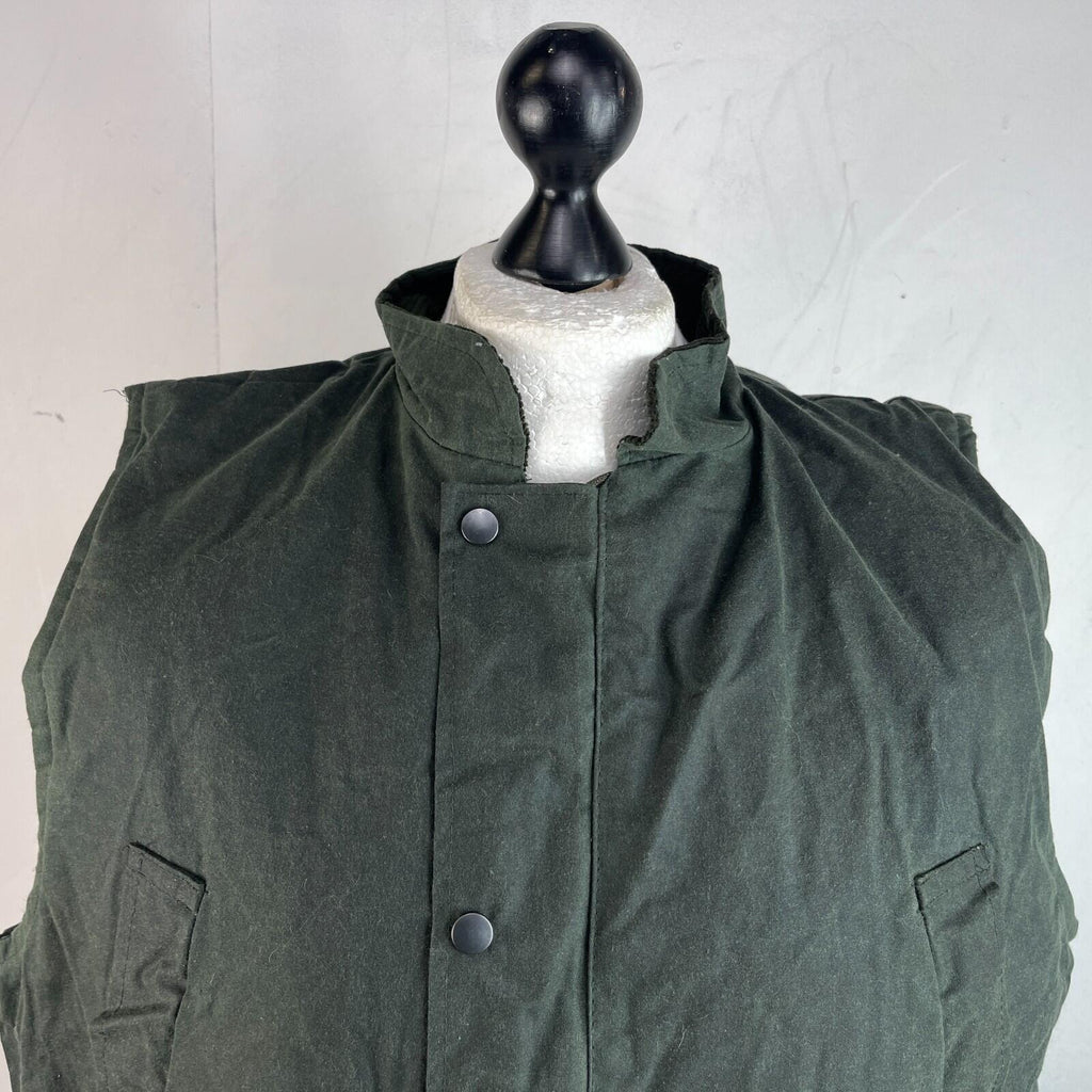 Greenbelt Waxed Gilet in Green size XL Mens Country Vest Tartan Lined Shooting