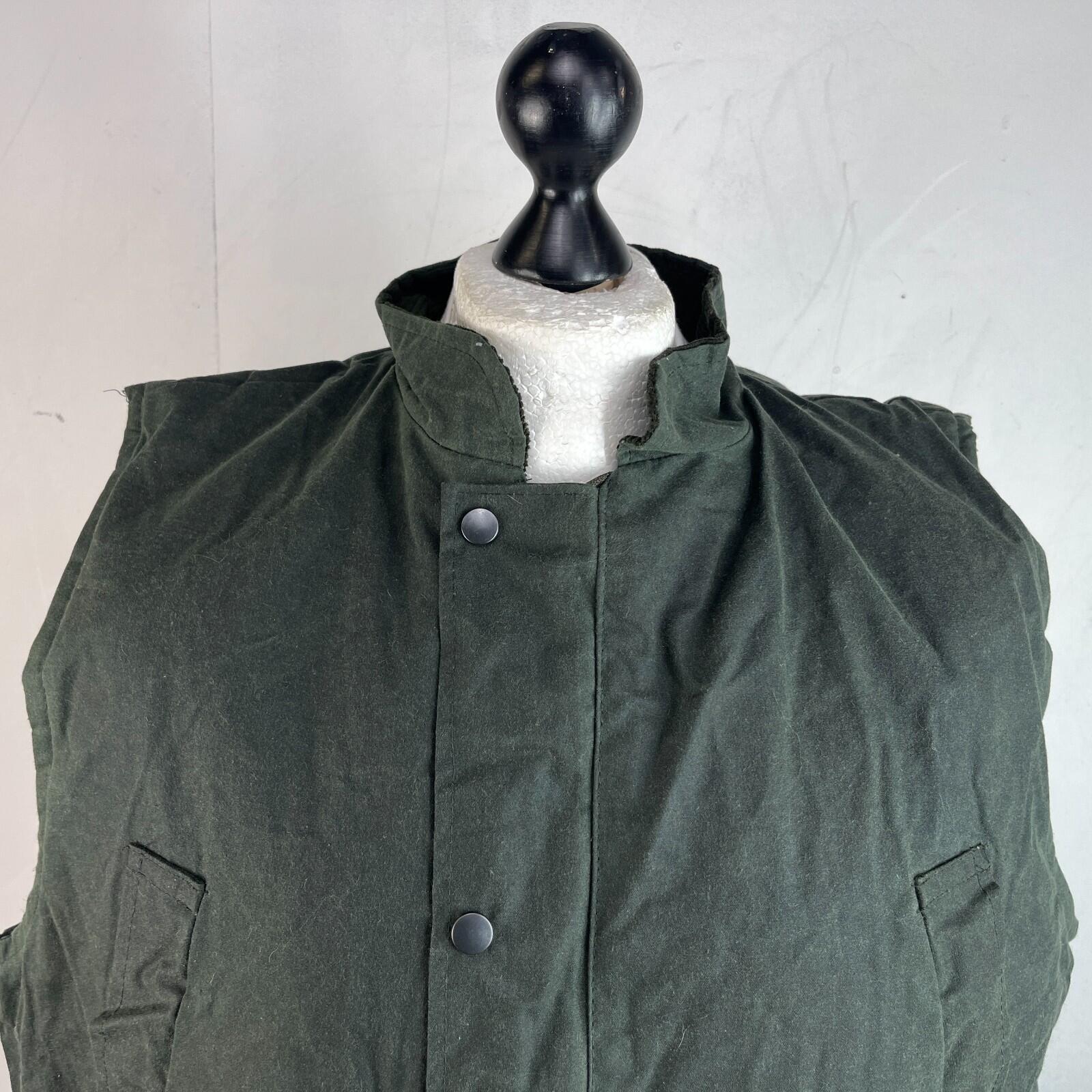 Greenbelt Waxed Gilet in Green size XL Mens Country Vest Tartan Lined Shooting