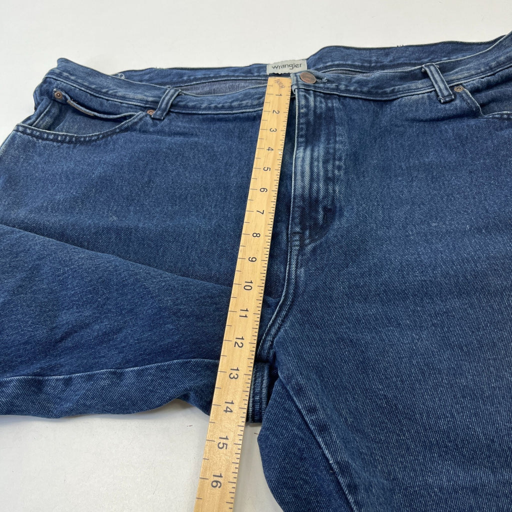 Wrangler Texas Denim Jeans Mid Blue Trousers Straight Leg W48" L34"