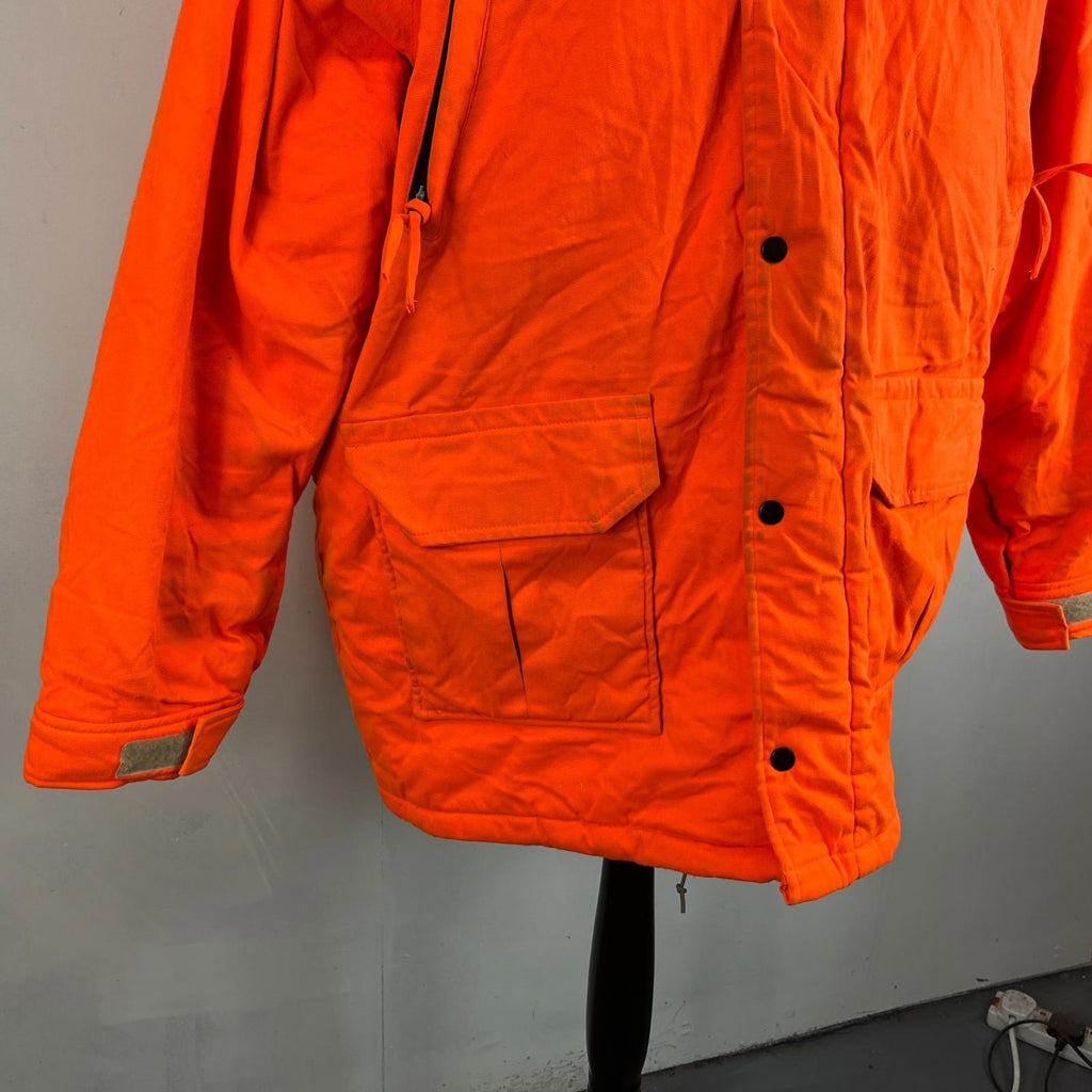 Johnson USA Thermal Quilted Chore Jacket Bright Orange US size XL