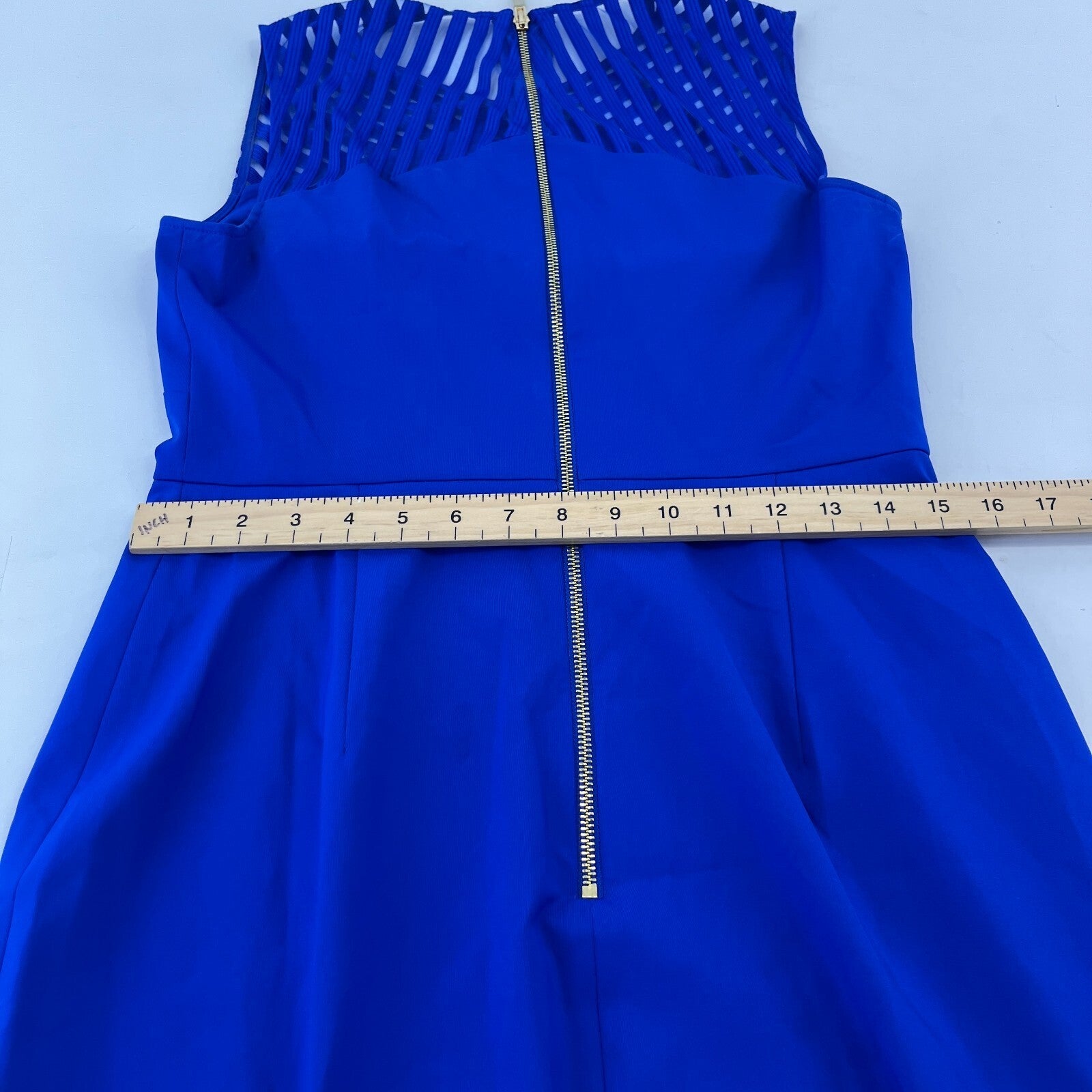 Ted Baker Mini Dress Royal Blue 1980’s Style size 3 (fits UK 12) - VGC
