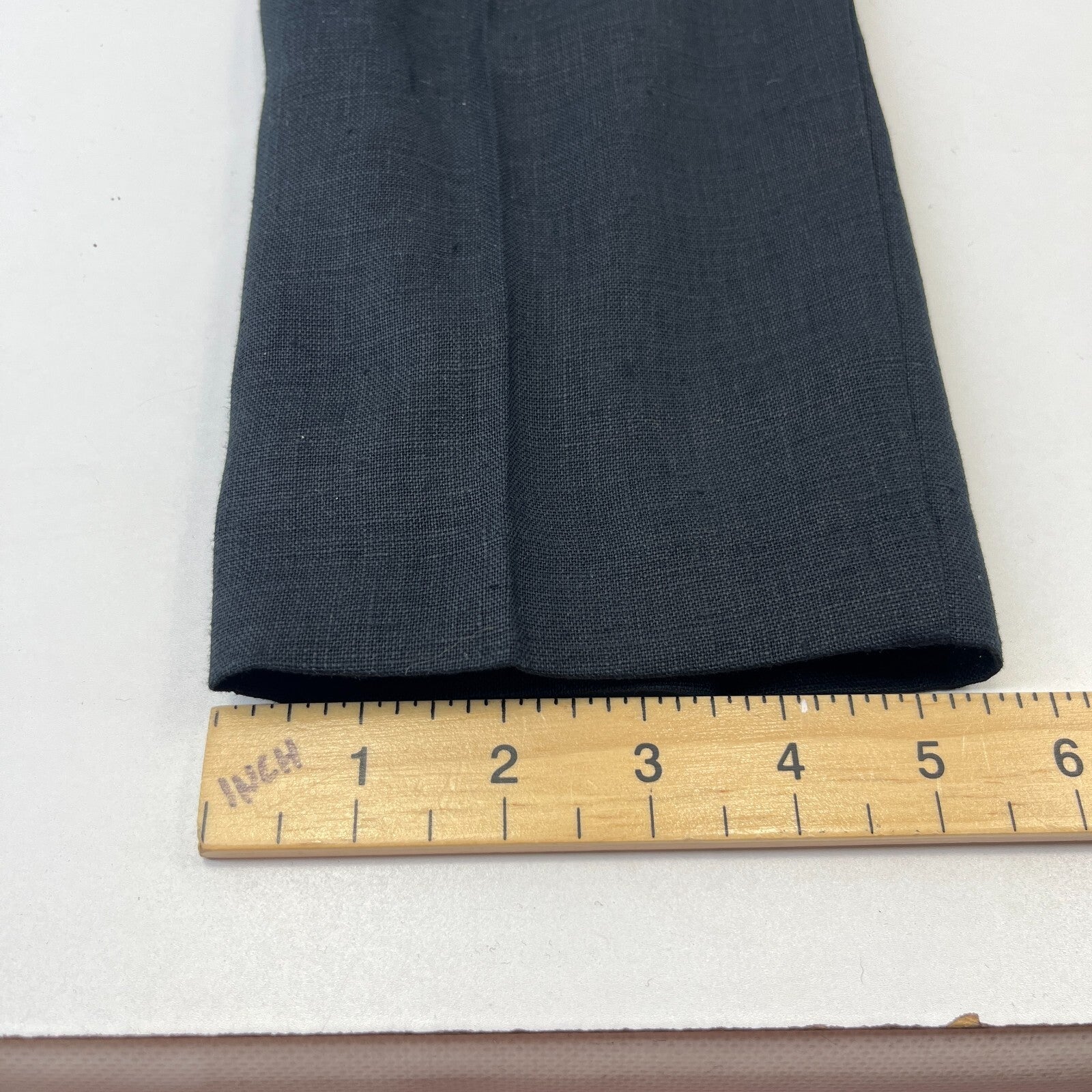 Zara Women's Linen Trousers in Black High Waist Smart Casual size XS