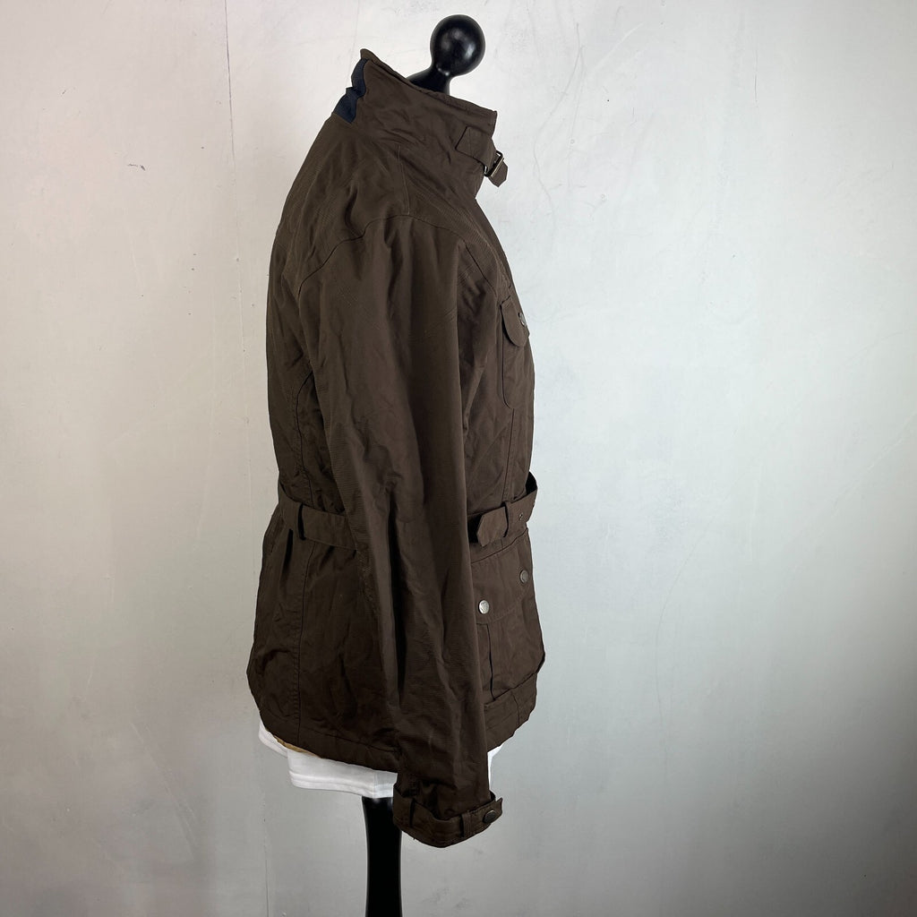 Rydale Women's Quilted Country Wear Jacket with Belt size Large Dark Brown