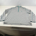 Fat Face Originals Men’s 1/4 Zip Fleece Pullover Grey & Teal size 2XL