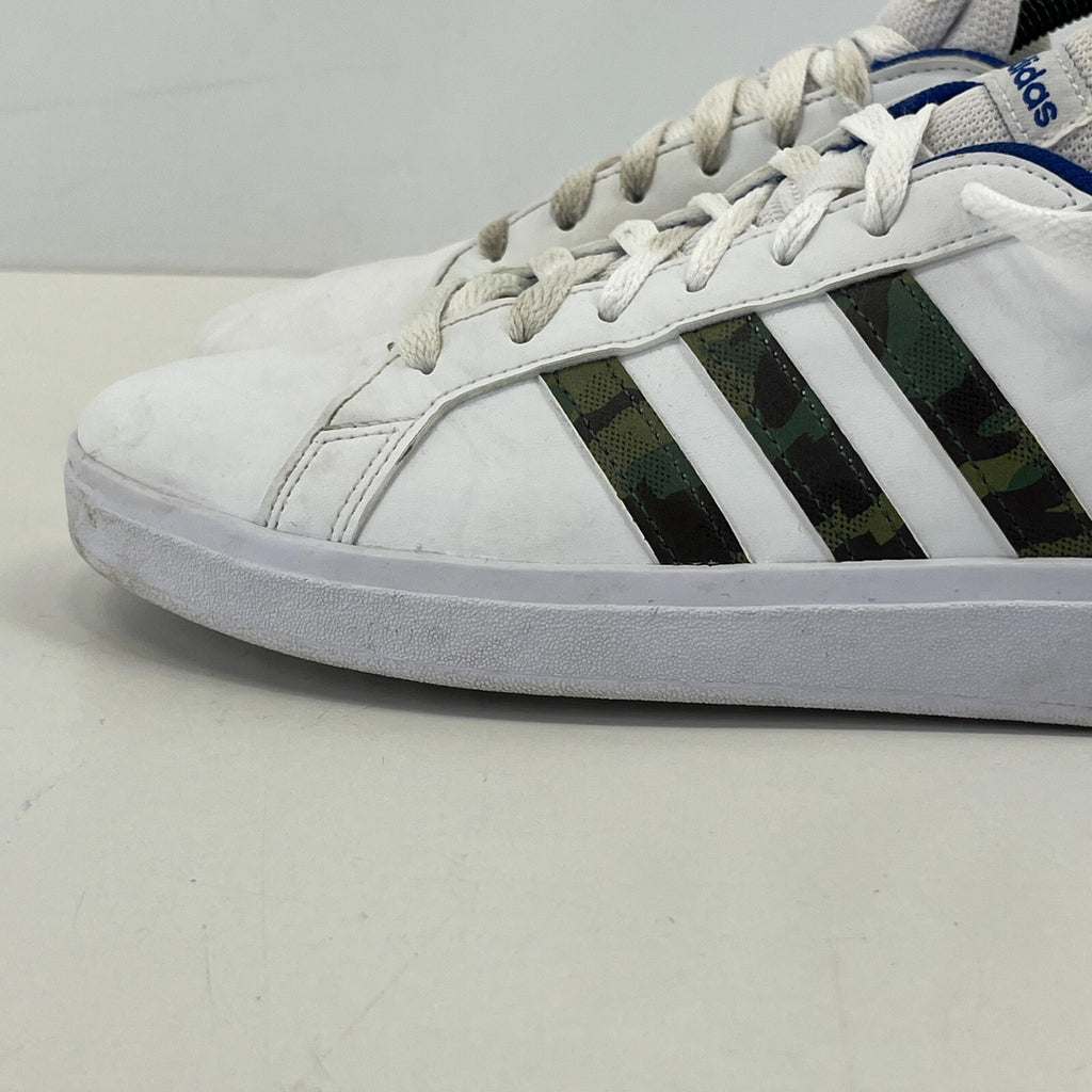 adidas Grand Court 2.0 Shoes Trainers White/Blue/Camo Size UK 5.5 EU 38 2/3