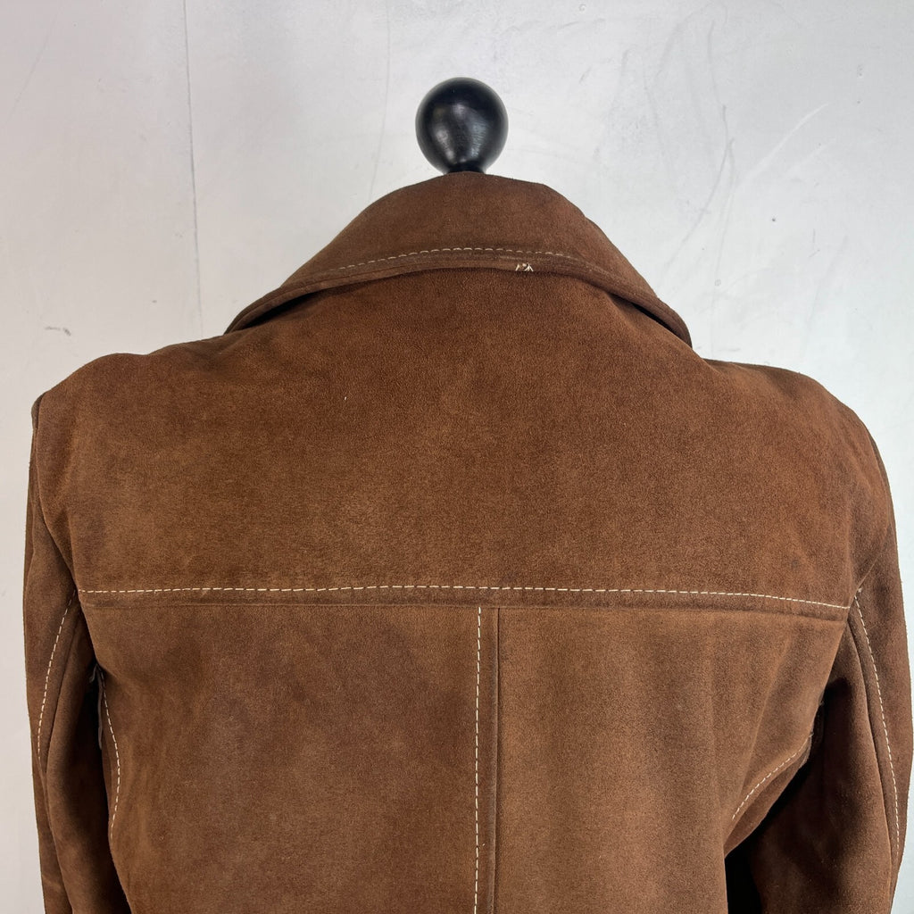 Vintage Excelled Heavy Suede Leather Rugged Wear Jacket size 44 Made in Canada