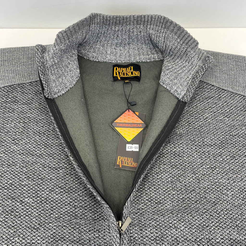Raphael Valencino Thermal Fleece Lined Jacket Grey Long Sleeve Mens 2XL - New