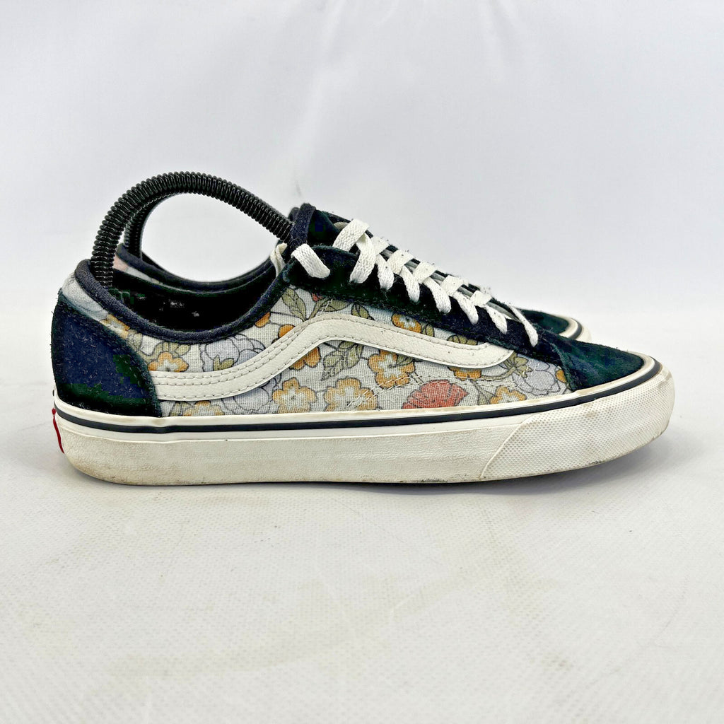 Vans Off the Wall Trainers Floral & Suede Low Top Skate Sneaker UK size 5.5