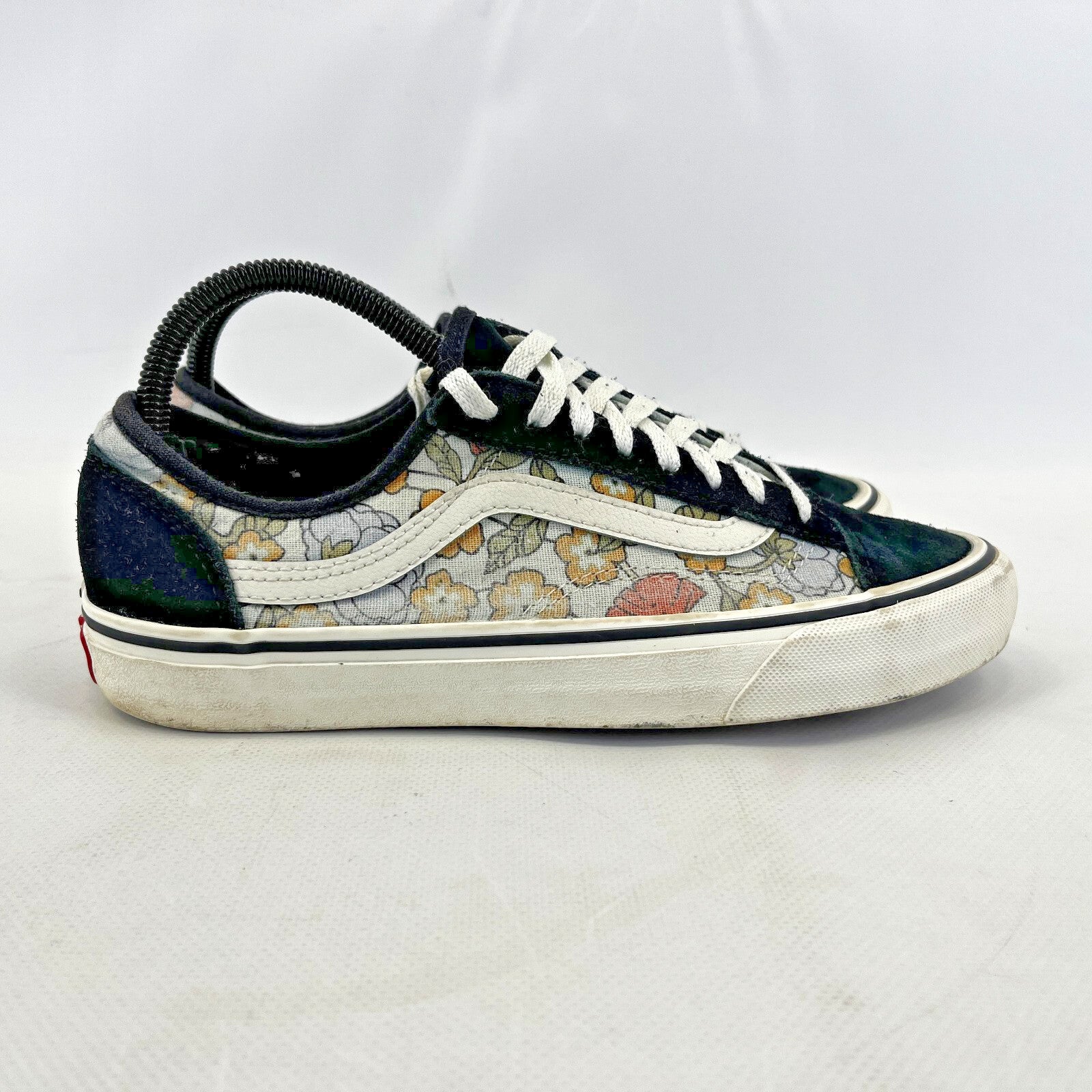 Vans Off the Wall Trainers Floral & Suede Low Top Skate Sneaker UK size 5.5
