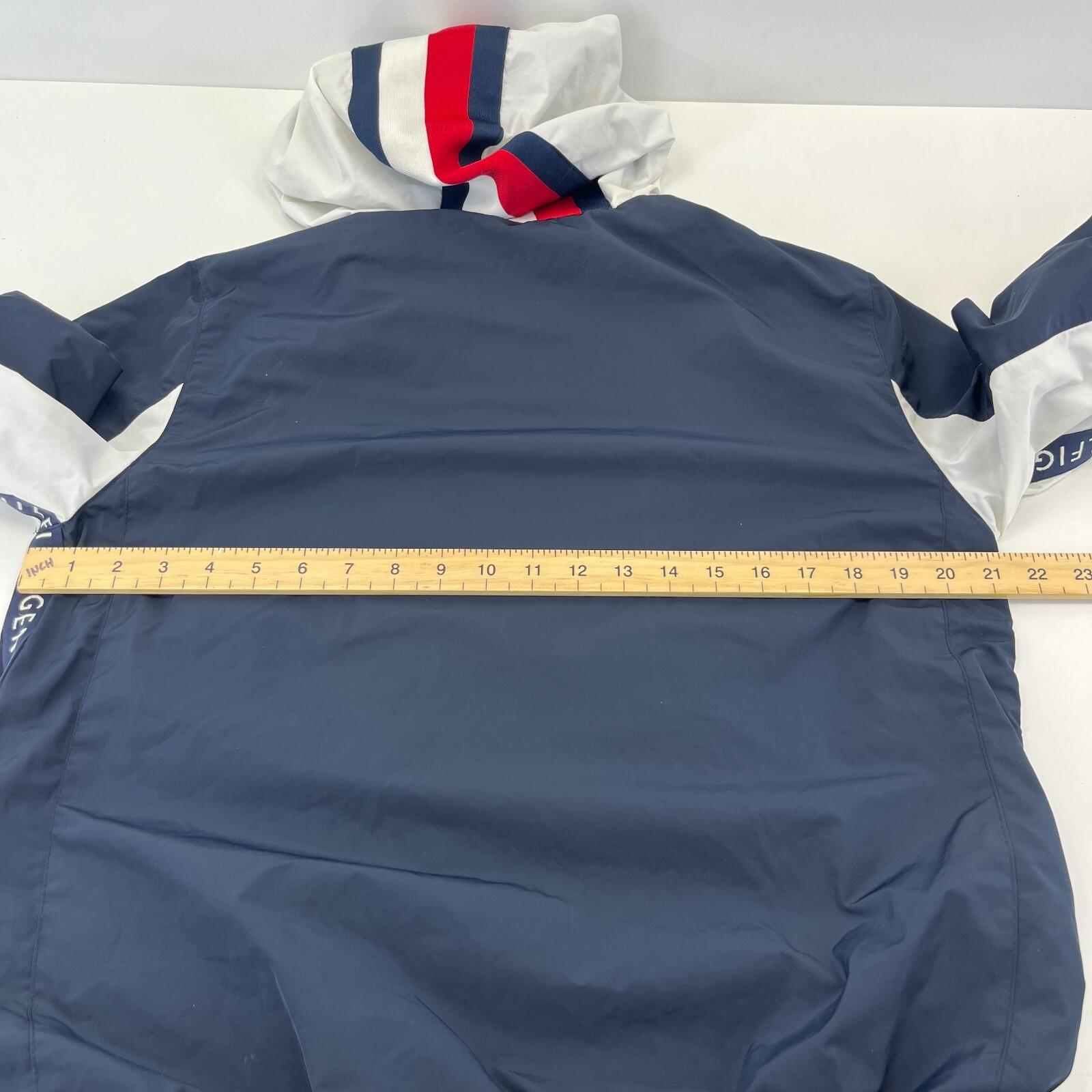Tommy Hilfiger Waterproof Windproof Hooded Jacket Windbreaker size S Black/White