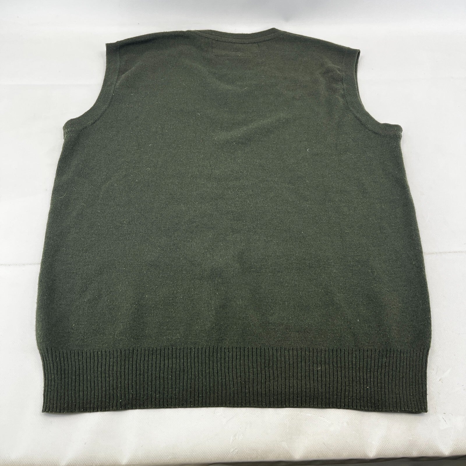 Rydale Men's Wool Blend Sleeveless Jumper Sweater Tank Top size 2XL Dark Green