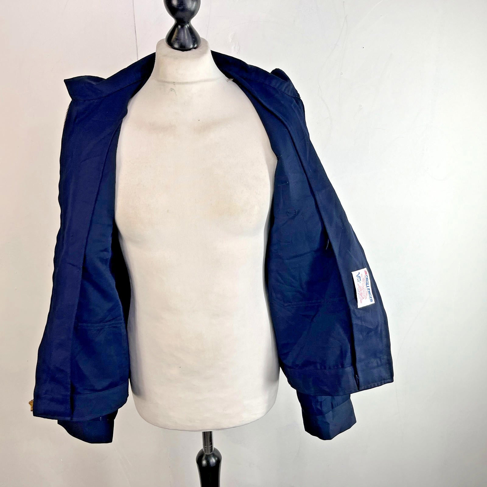 Vintage Challenger Horace Small Rocketeer Jacket 48R (2XL) Navy Blue Rockabilly