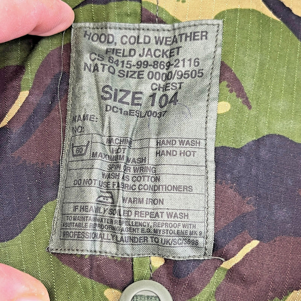 Army Wired Camo Hood for Cold Weather DPM Field Jacket size 104 - DC1aESL/0037