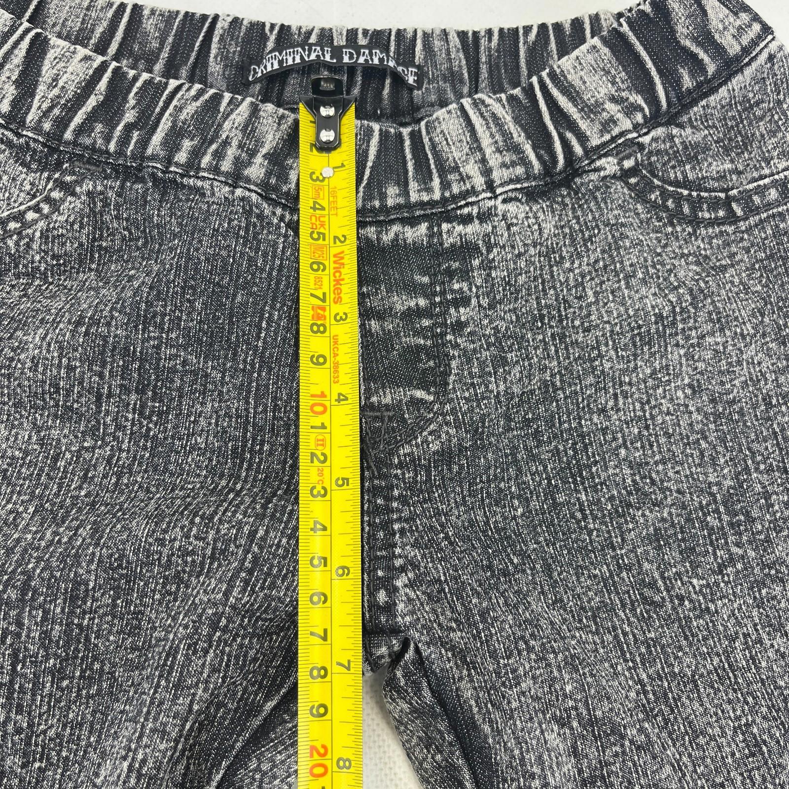 Criminal Damage Black Stonewash Jeggings UK size 6 NWOT