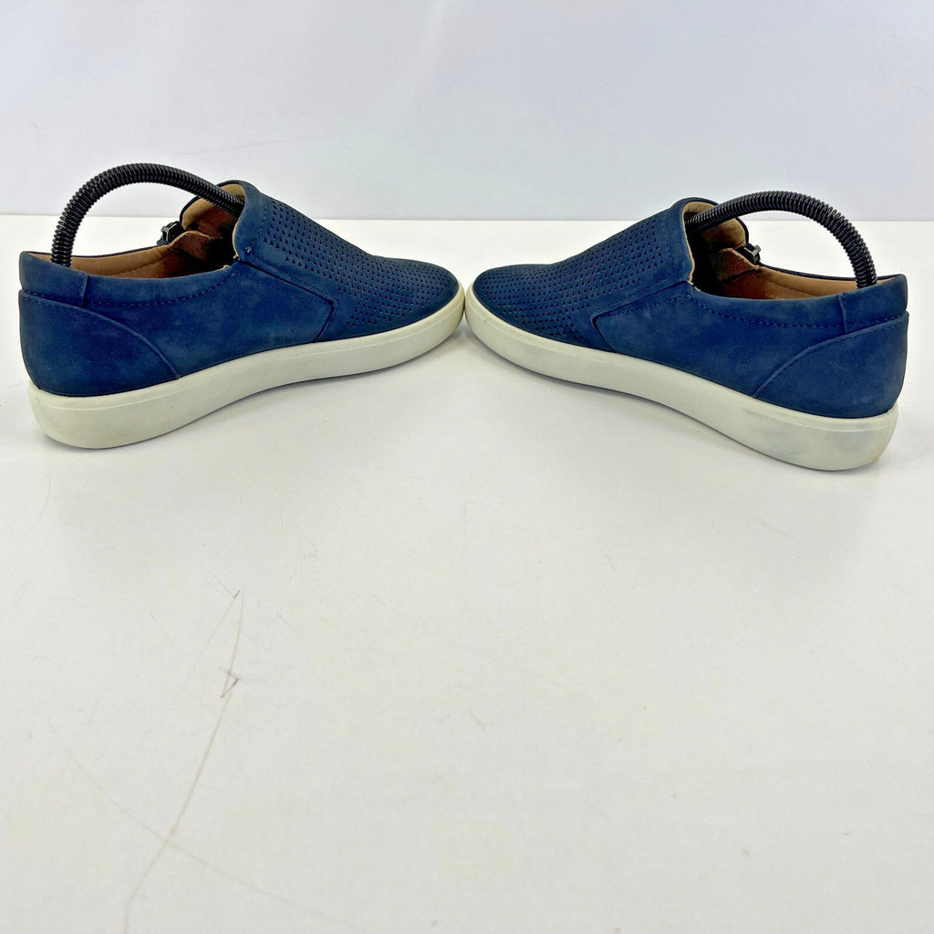 Hotter Daisy Women's Navy Blue Nubuck Perforated Slip On Comfort Shoe UK 5.5 STD