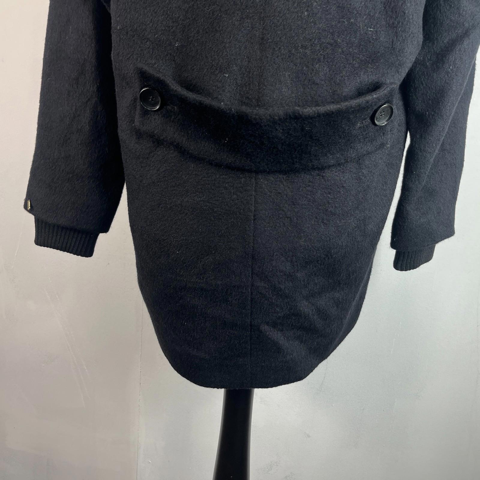 Tommy Hilfiger Women's Mohair Blend Coat Jacket size S Oversized Black