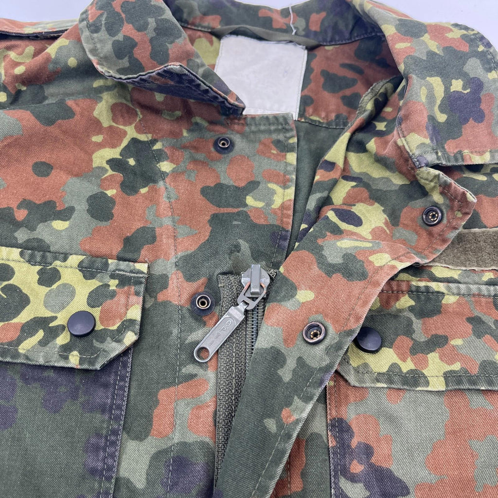 Vtg German Army Flecktarn Camouflage Summer Jacket Combat Green size M