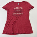 Harley Davidson Vintage Women's T-Shirt 1990’s Red with Spellout size Large