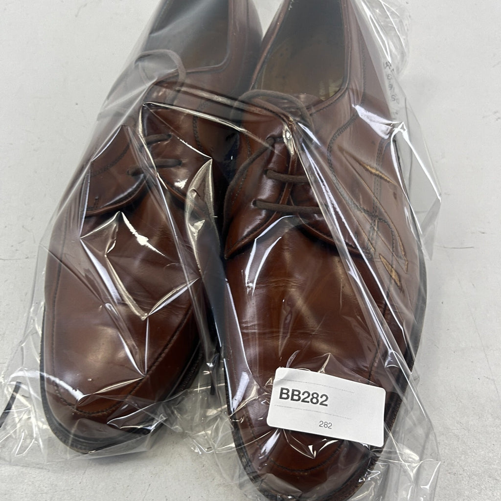 Sajoma Men's Leather Oxford Loafers Dress Shoes Brown size UK 8 Made in Portugal