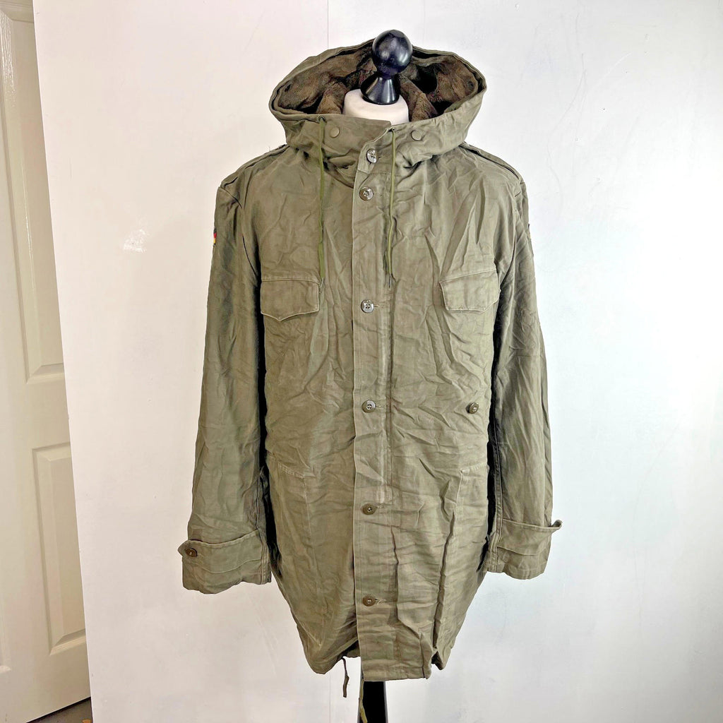 Vtg 1992 Jeans Express German Army Olive Green Parka Coat + Liner size M GrNr.14