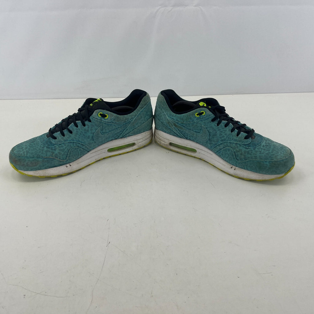Nike Air Max 1 Blue Leopard Print Aquamarine Suede size UK 11 - EU 46