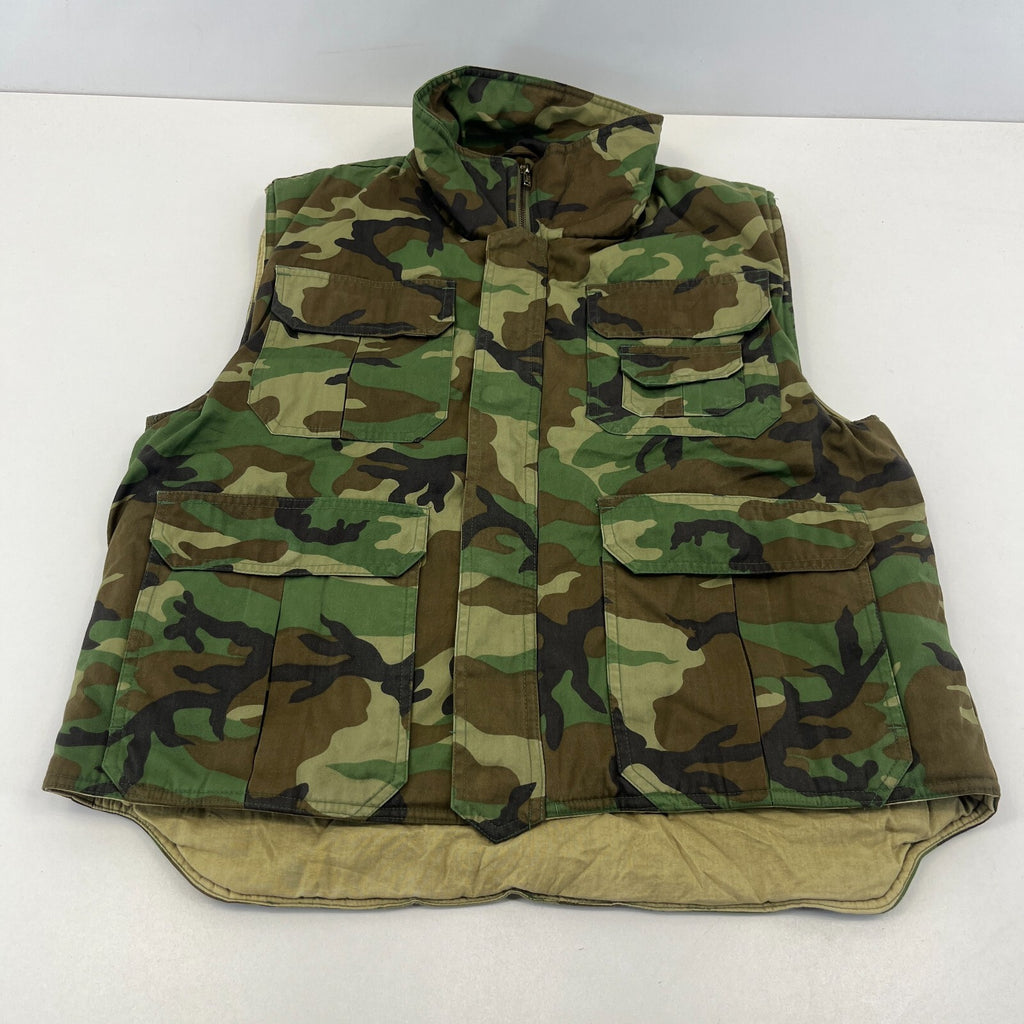 US Military Camo Pattern Body Warmer Vest Gilet Sleeveless Jacket UK size M