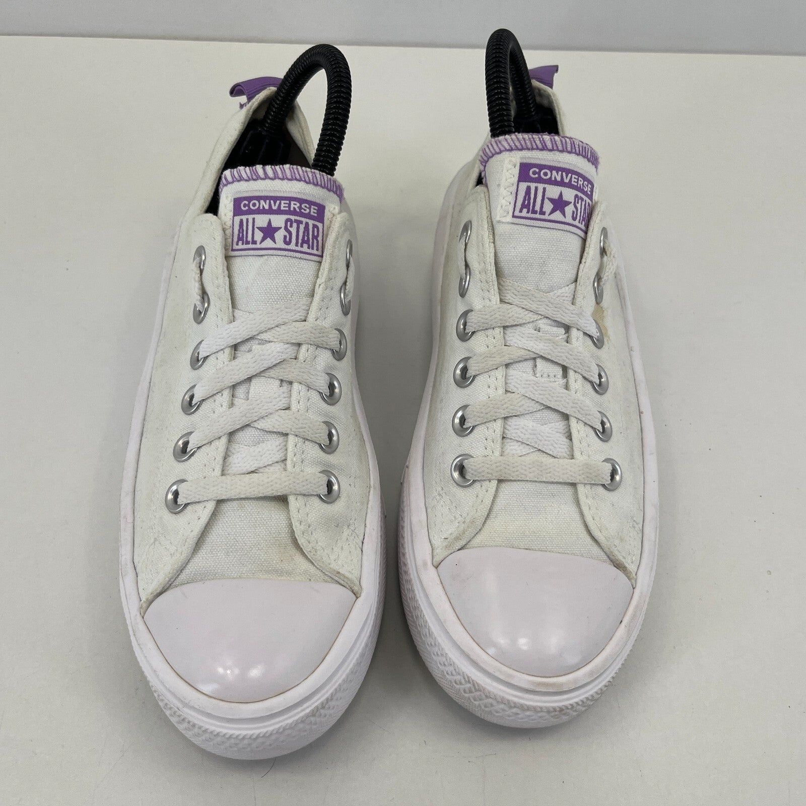 Converse All Star Platform Womens Trainers White & Purple size UK 5 EU 38