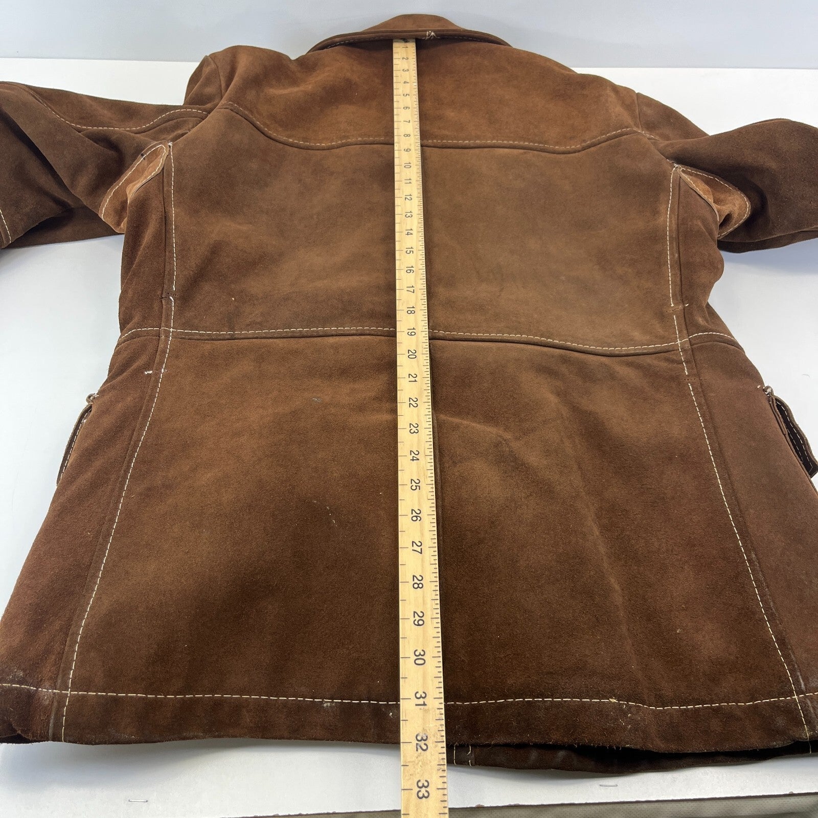 Vintage Excelled Heavy Suede Leather Rugged Wear Jacket size 44 Made in Canada