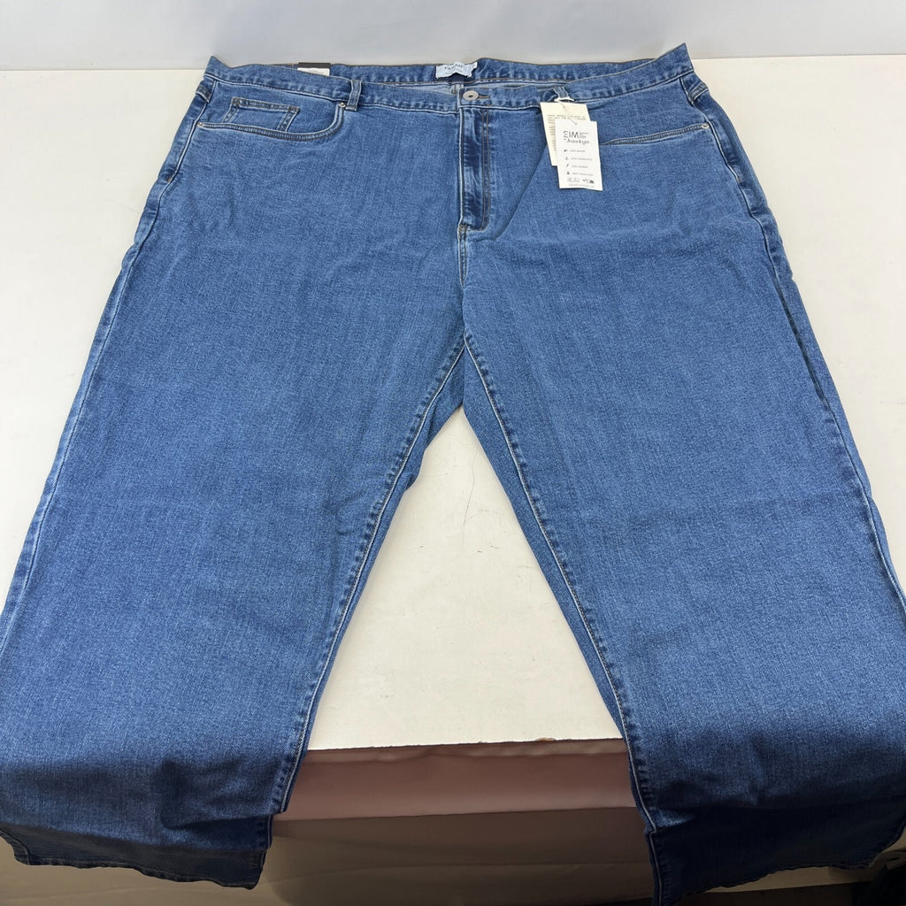 Men's Farah Norwood Indigo Mid Blue Regular Fit Jeans Straight Leg W48" L32" New