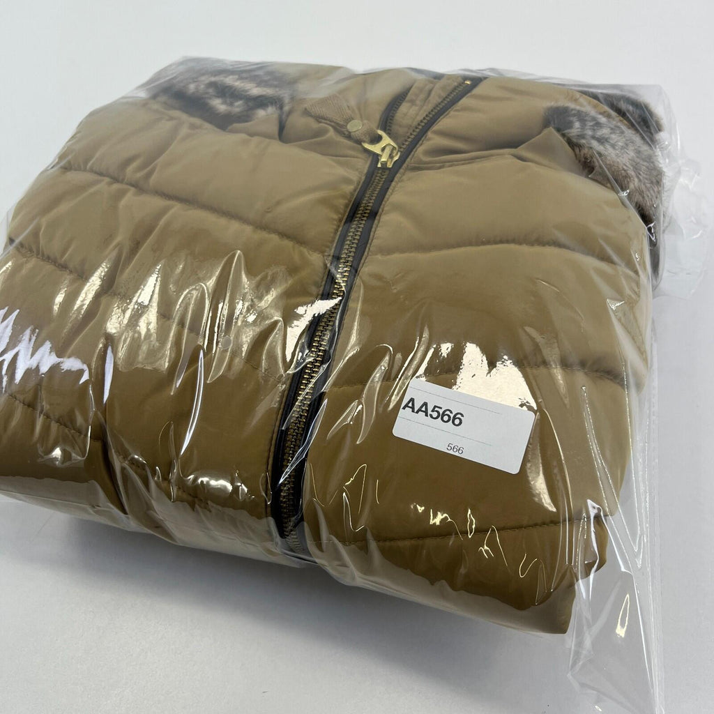 Joules Warm Welcome Collection Quilted Gilet with Faux Fur Collar Brown size 20