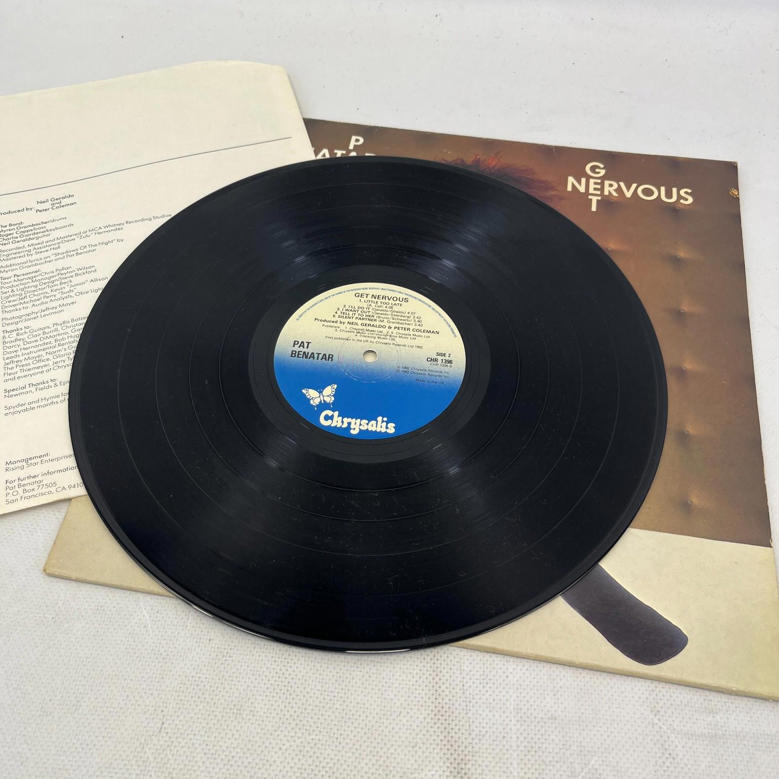 Pat Benatar Get Nervous LP Album Vinyl Record 1982 CHR 1396 Chrysalis - EX/EX