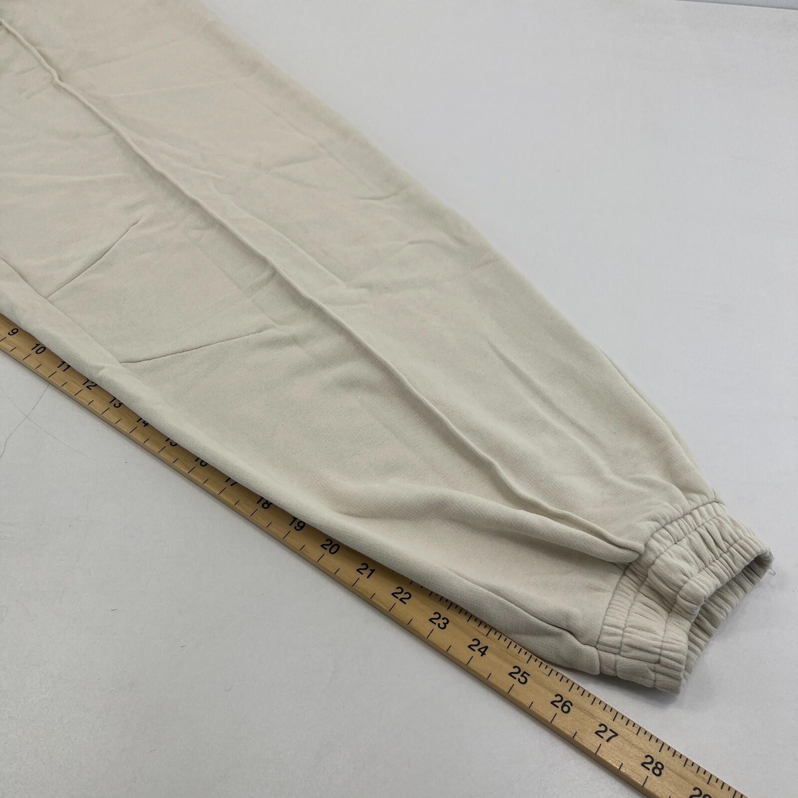 M&S Ladies Goodmove Parachute Joggers Cuffed Trousers Pants Cream UK size 18 New