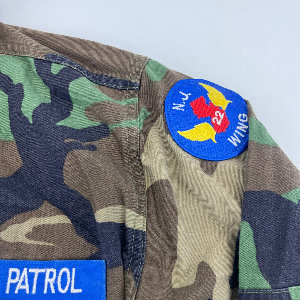 Original US Civil Air Patrol Uniform Jacket with Badges Camo Green Small X-Short