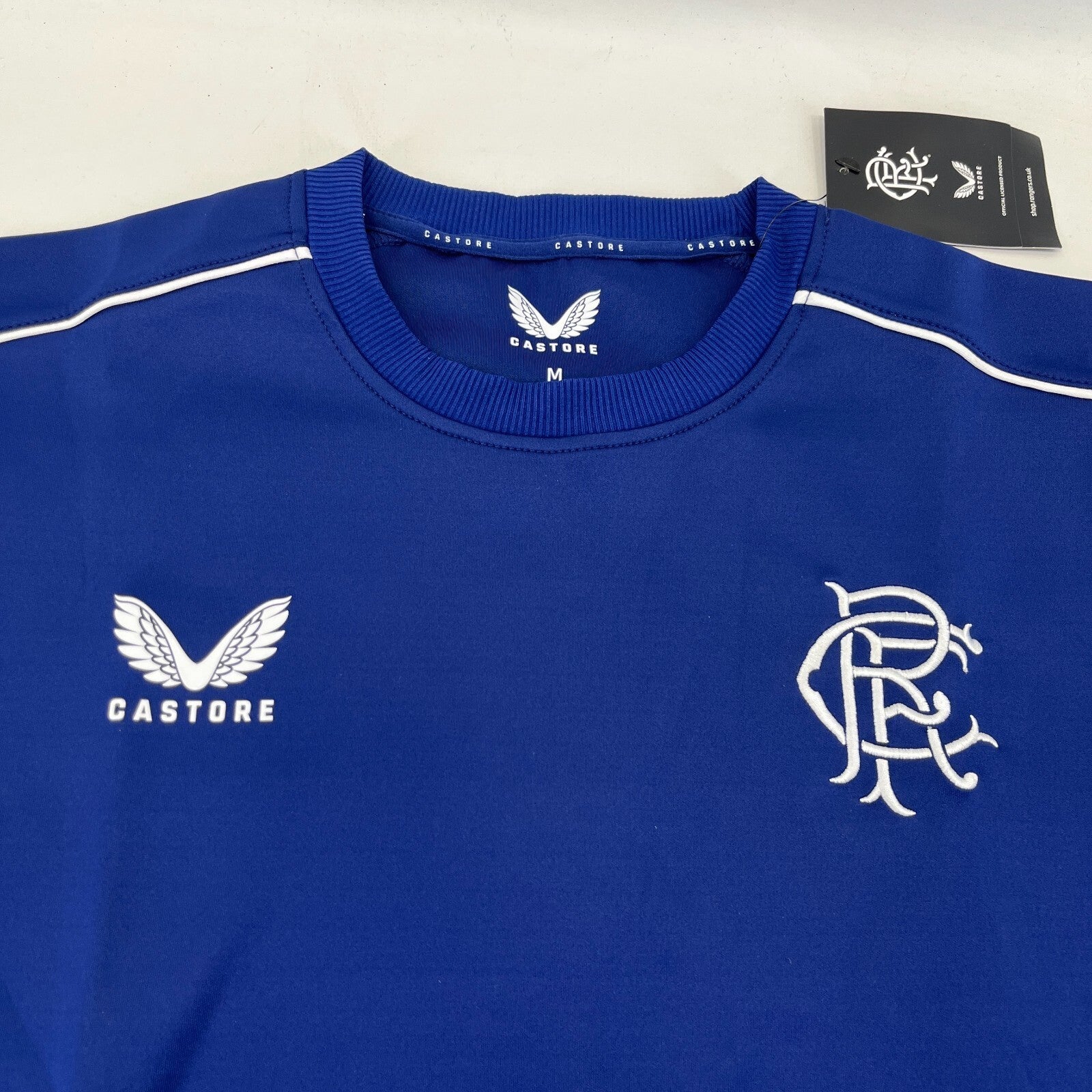 Castore Glasgow Rangers FC Football Matchday Sweatshirt Blue UK Men's size M