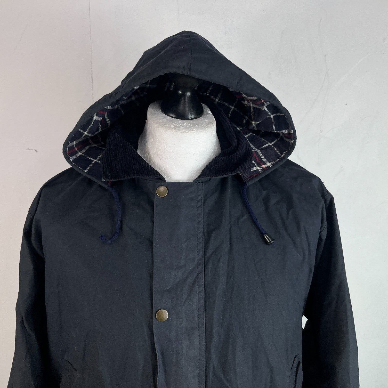 Royal Spencer Mens Wax Hunting/Farming Jacket in Black with Hood size 54 (L)