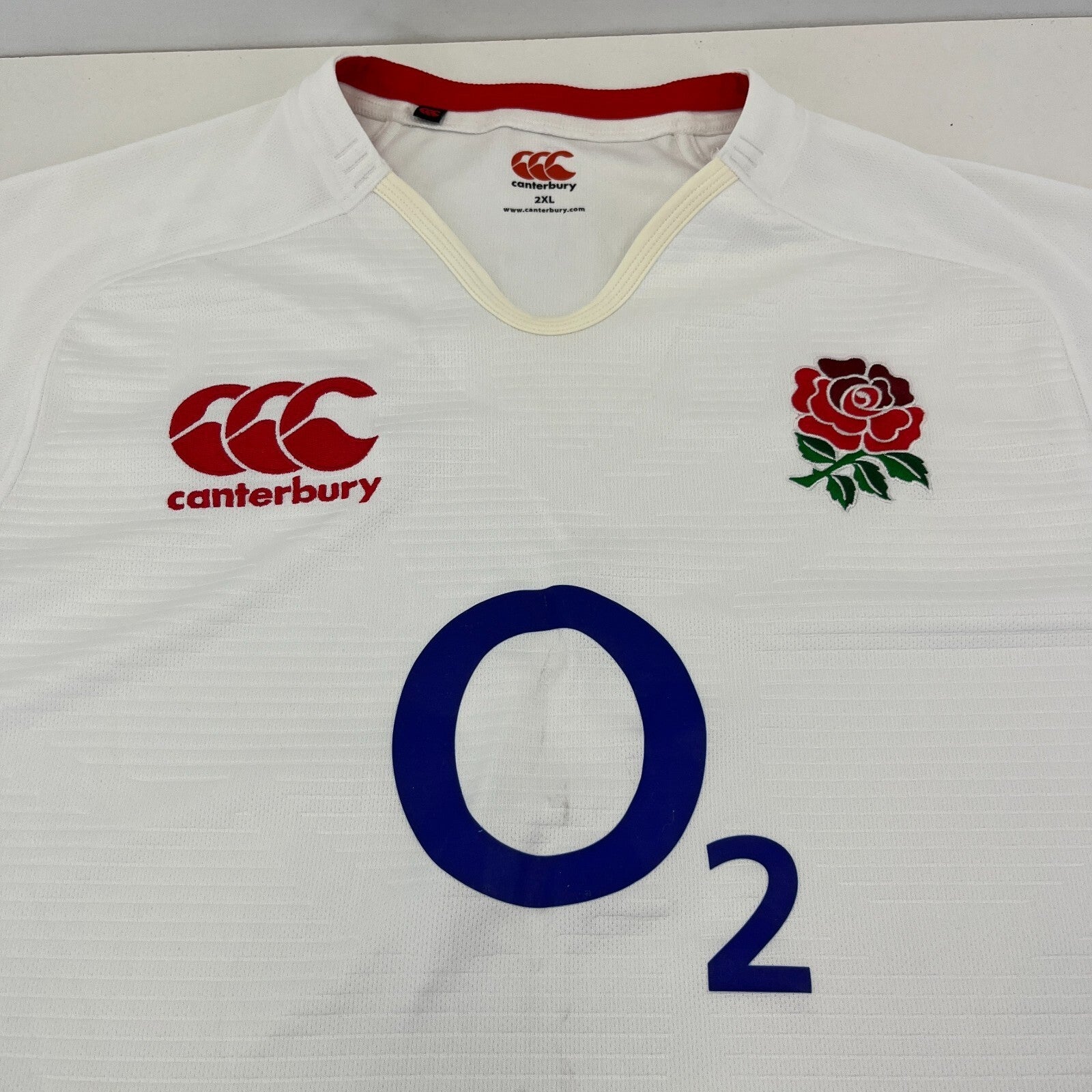 England Rugby Shirt size 2XL RFU Canterbury CCC White Retro Rugby Union Jersey