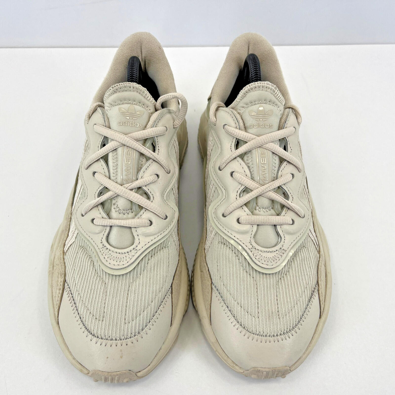 Adidas Ozweego Triple Beige Trainers size UK 7   EU 40 2/3 Leather & Mesh Chunky