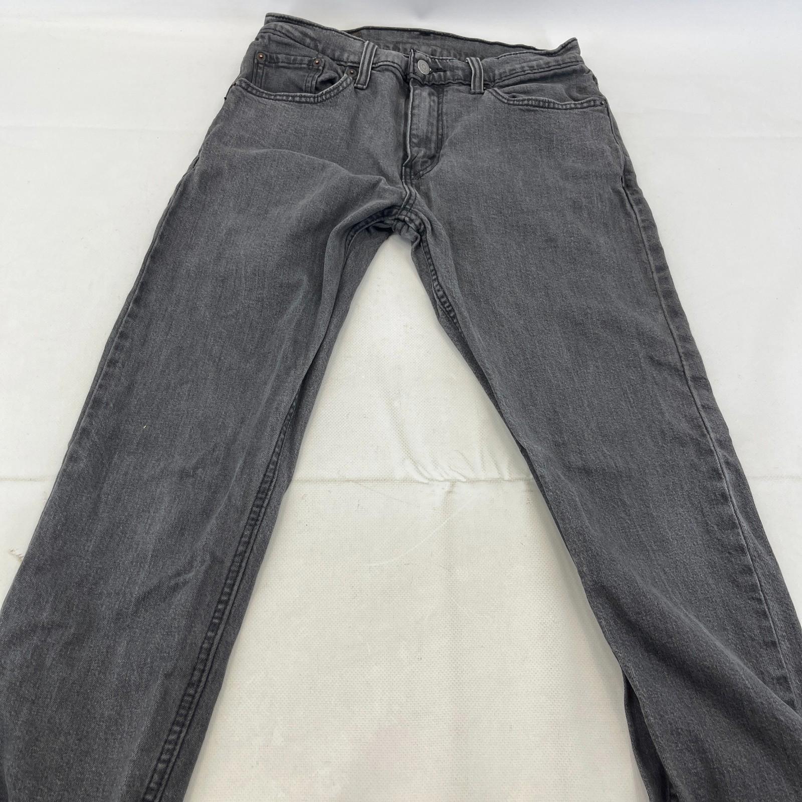 Levis 512 Mens Jeans Black W30" L30" Slim Fit Tapered Stretch Denim