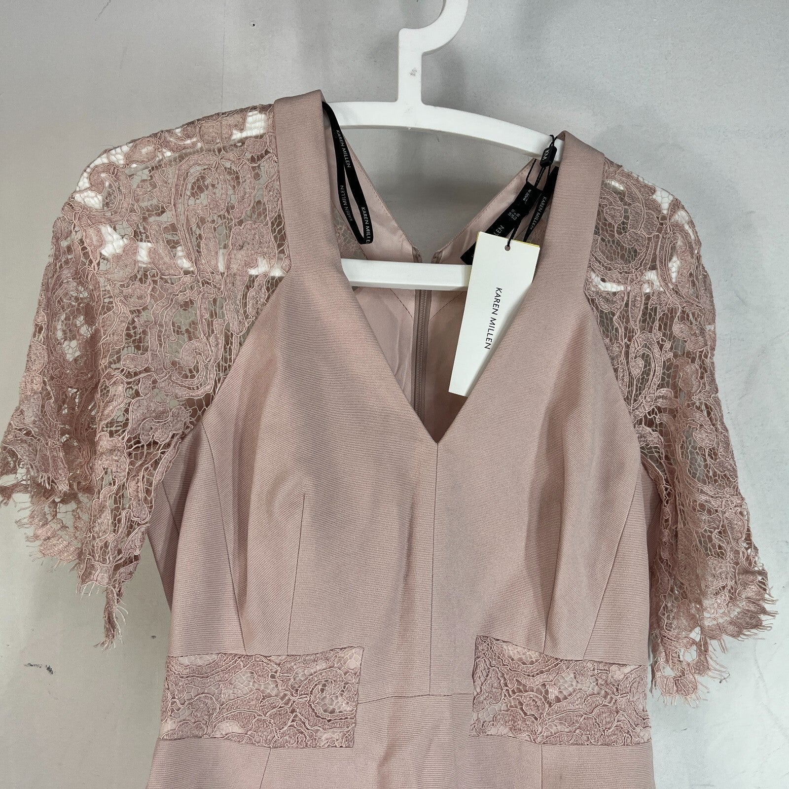 Karen Millen Midi Dress UK size 10 in Pastel Pink - New with Tags