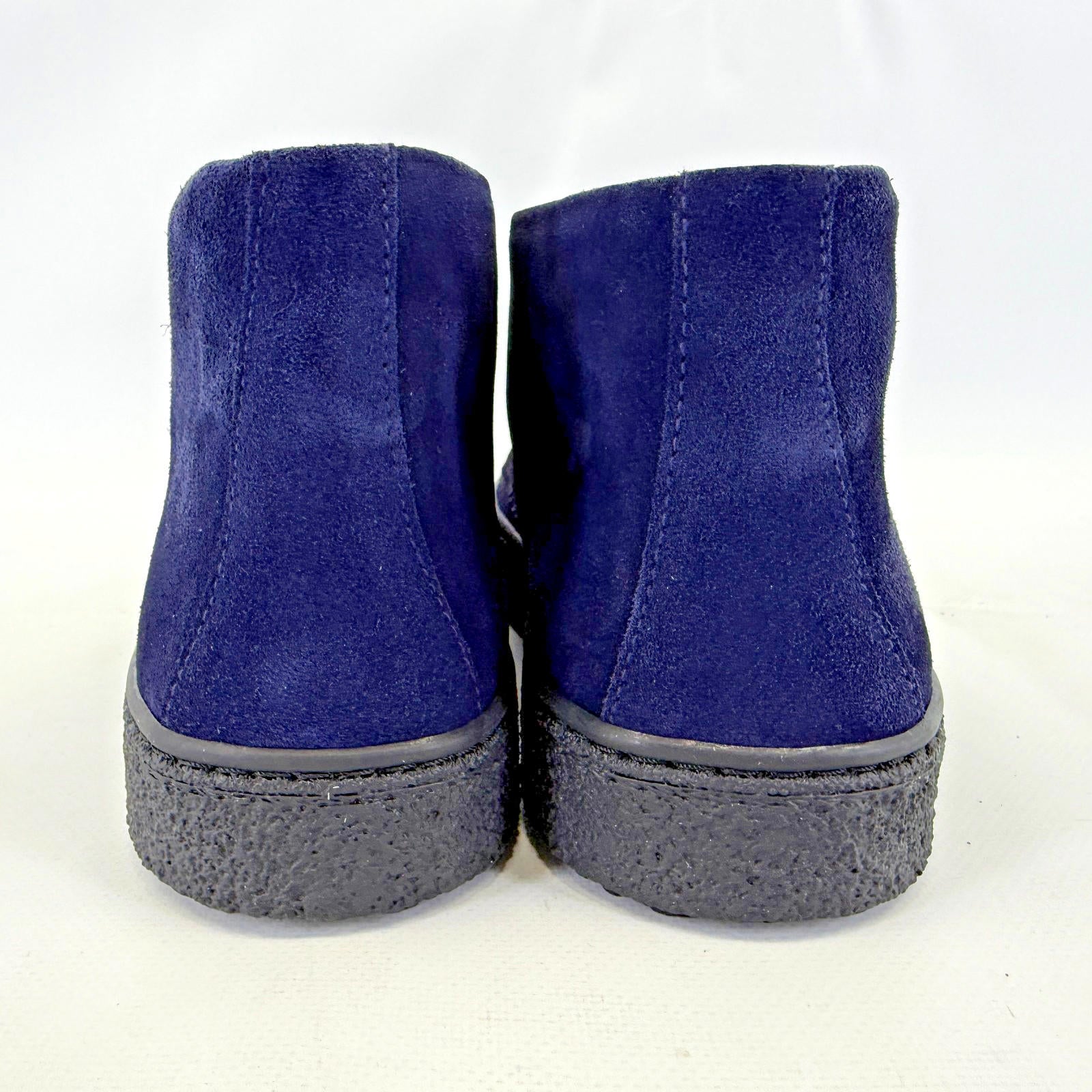 Delicious Junction Bullitt Suede Desert Boots in Dark Navy Blue size UK 7 EU 41
