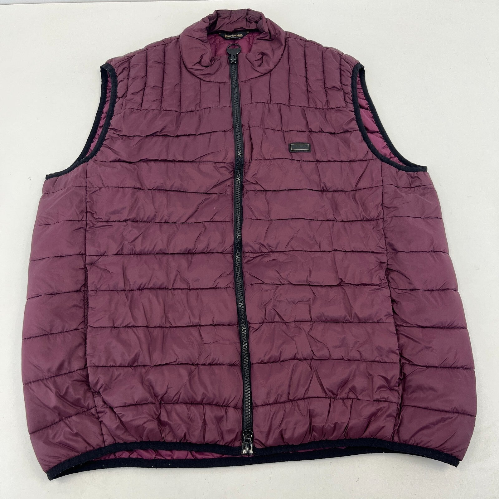 Barbour International Hatfield Men's Quilted Gilet Burgundy Red size Large