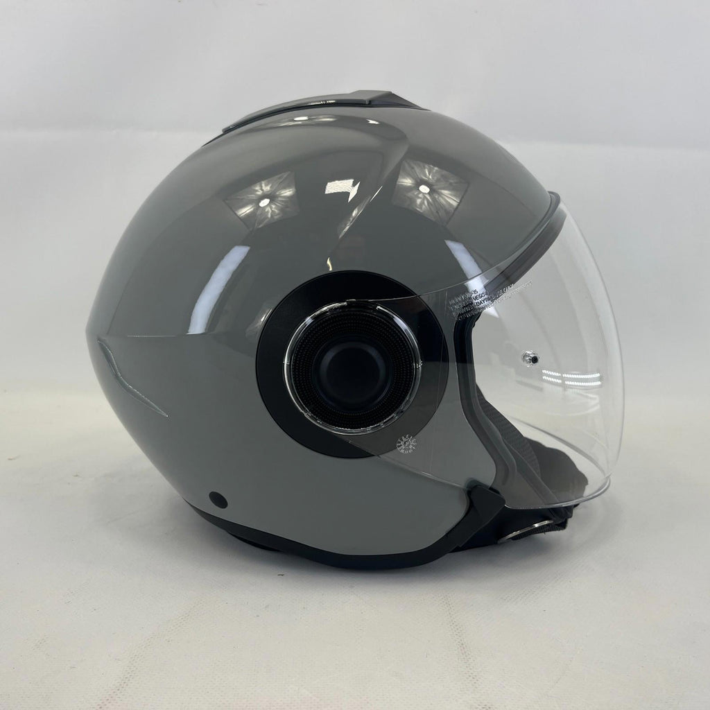 HJC I40N Plain Open Face Motorcycle Helmet size M Grey - Urban Scooter Crash Lid