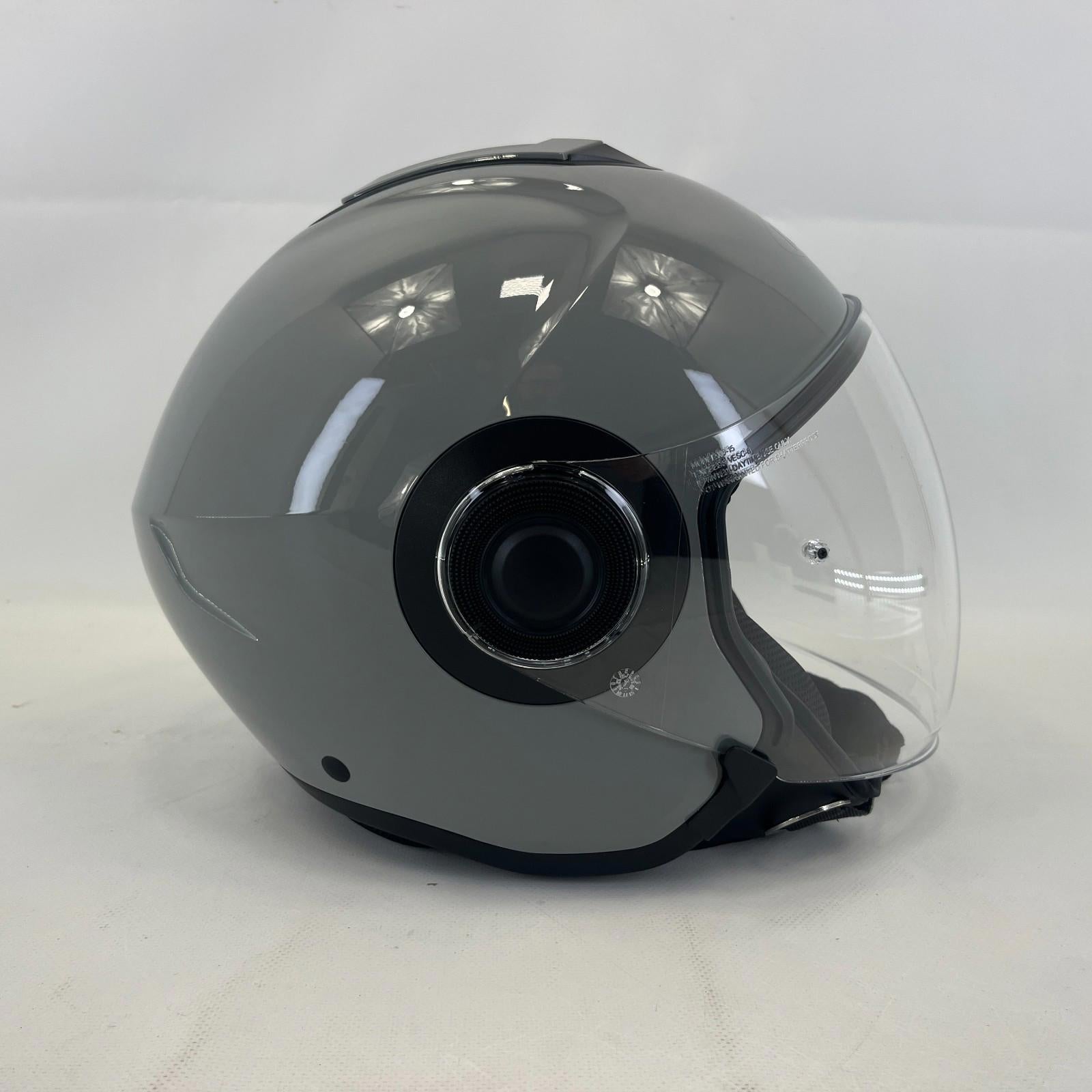 HJC I40N Plain Open Face Motorcycle Helmet size M Grey - Urban Scooter Crash Lid