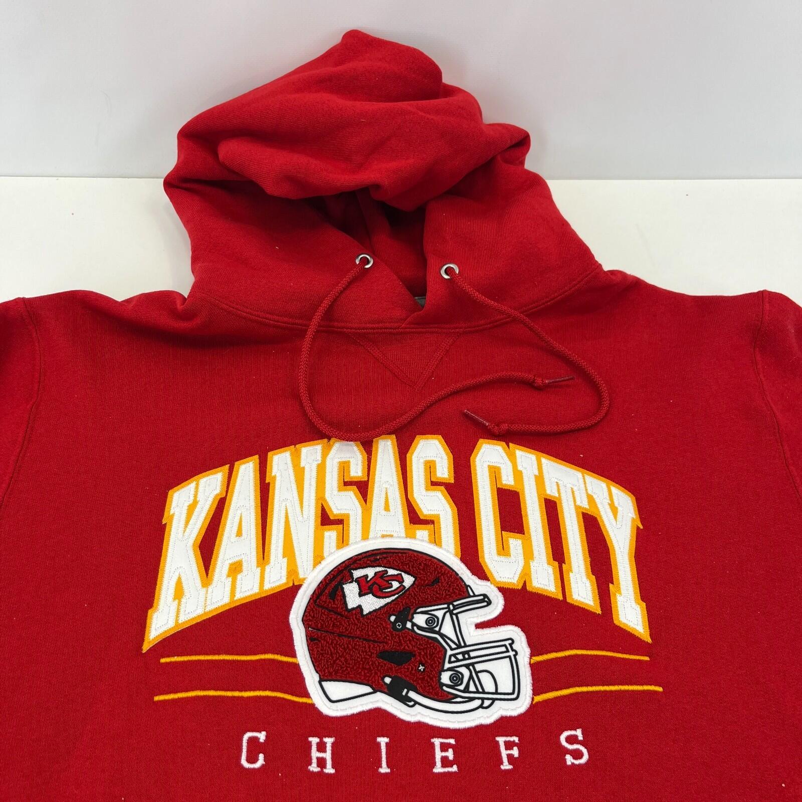 NFL Kansas City Chiefs Red Hoodie Pullover Jumper size Large - New - See Details